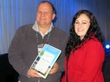 SASAqS 2014 - Nico Smit presents student award to Mia Otto