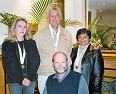 Annelise Gerber, Neels Kleynhans and Mary-Jean Gabriel (medal recipients) with SASAqS president Kevin Rogers